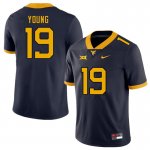 Men's West Virginia Mountaineers NCAA #19 Scottie Young Navy Authentic Nike Stitched College Football Jersey NR15L28MD